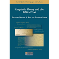 Linguistic Theory and the Biblical Text - Paperback