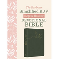 The Hope & Healing Devotional Bible [Dark Sage Doves]: Barbour Simplified King James Version - Imitation Leather