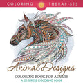 Animal Designs Coloring Book For Adults - A De-Stress Coloring Book - Paperback