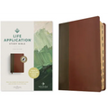 NLT Life Application Study Bible, Third Edition (Red Letter, Leatherlike, Brown/Tan, Indexed) - Imitation Leather
