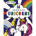 Stained Glass Coloring Unicorns - Paperback