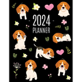 Beagle Planner 2024: Cute Daily Organizer (12 Months) Pretty Scheduler With Friendly Pooch - Paperback