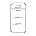 List of Freemen of Massachusetts, 1630-1691 - Paperback