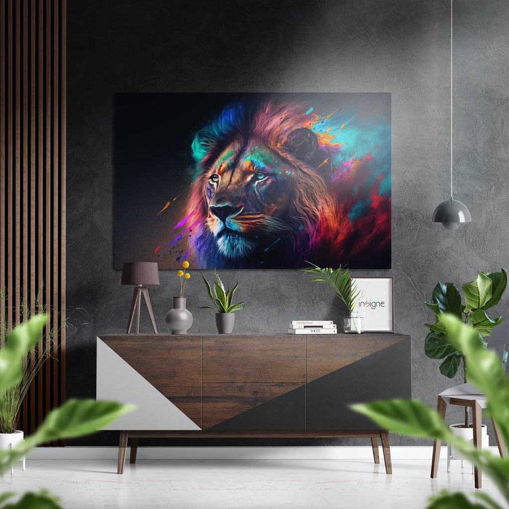 Lion Brushed Aluminum Dibond Wall Art