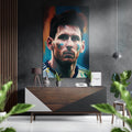 Messi Brushed Aluminum Dibond Wall Art