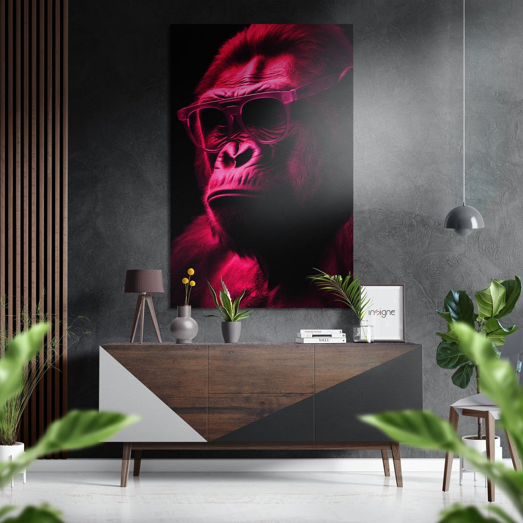 Wise Monkey Brushed Aluminum Dibond Wall Art