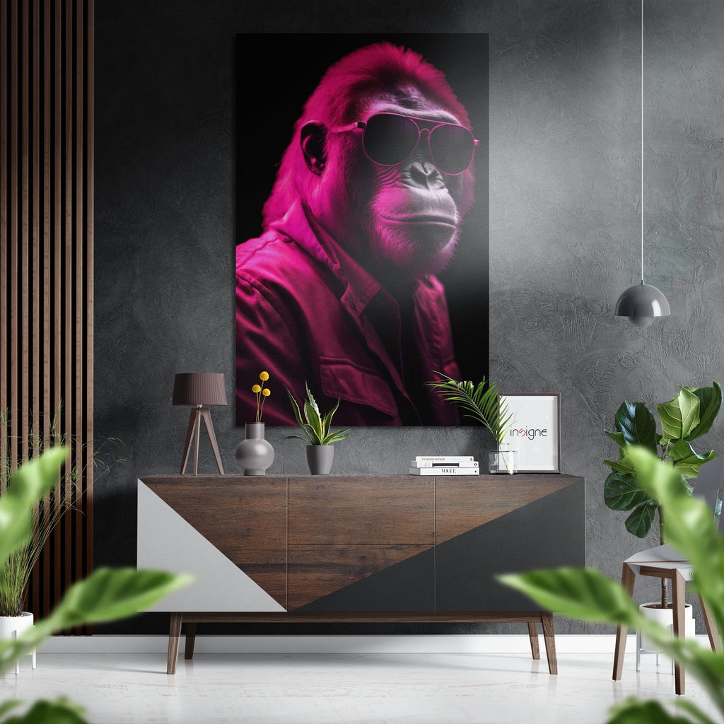 Cool Monkey Brushed Aluminum Dibond Wall Art