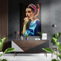 Girl with a Pearl Earring Brushed Aluminum Dibond Wall Art