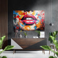 Lips Brushed Aluminum Dibond Wall Art