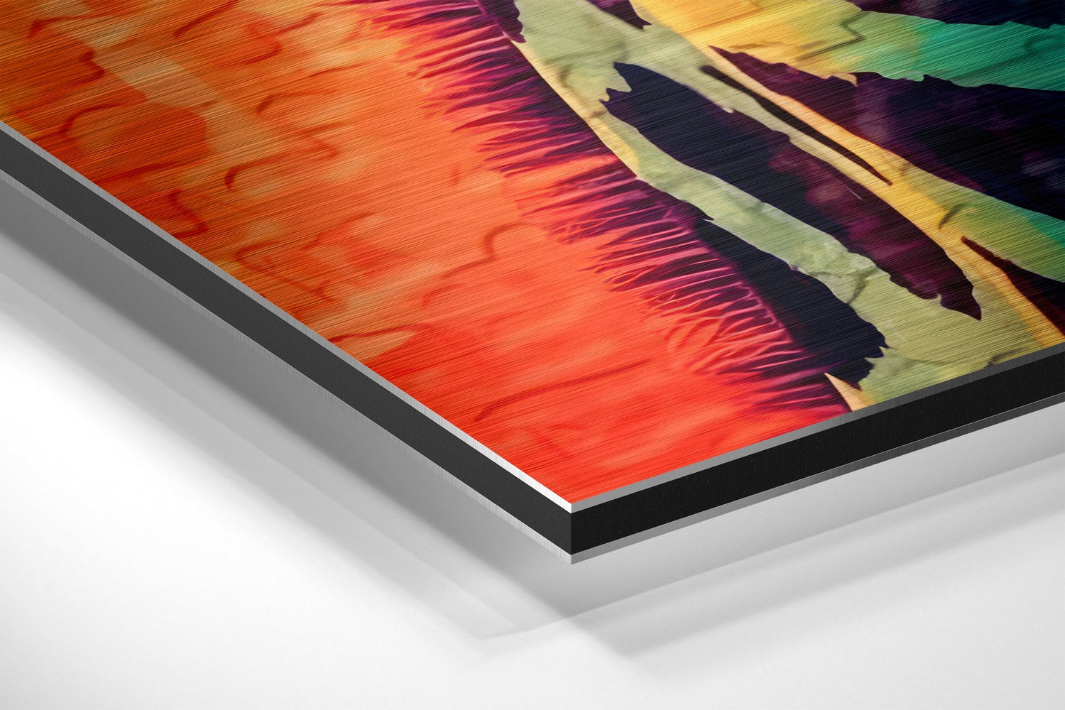 Happy Giraffe Brushed Aluminum Dibond Wall Art