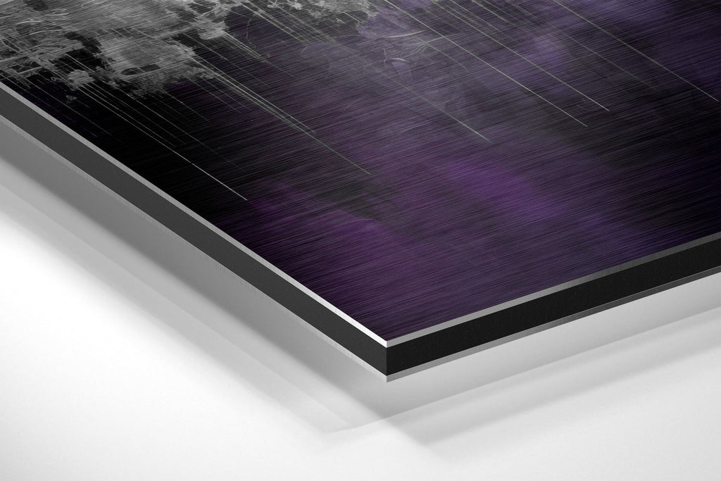 City Silhouette Brushed Aluminum Dibond Wall Art