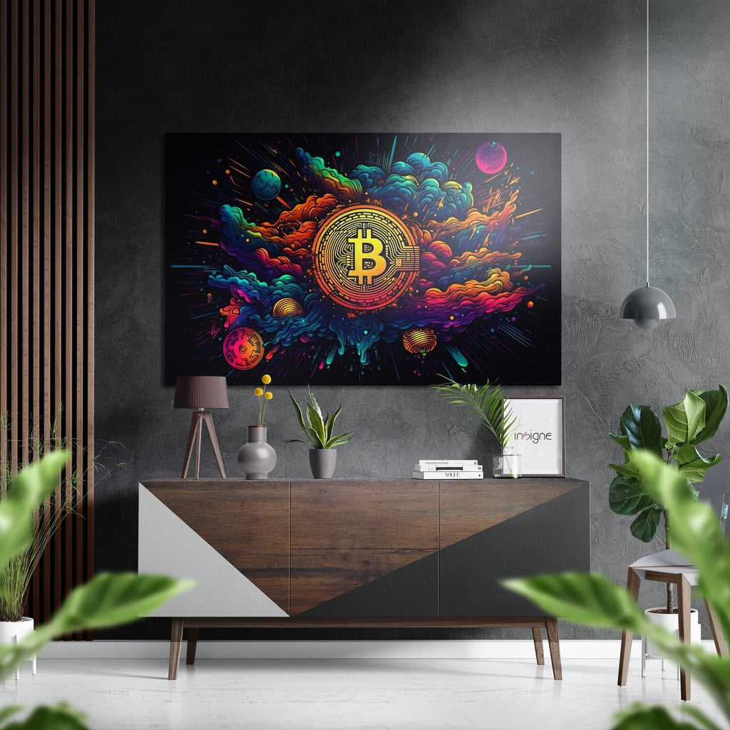Bitcoin Brushed Aluminum Dibond Wall Art
