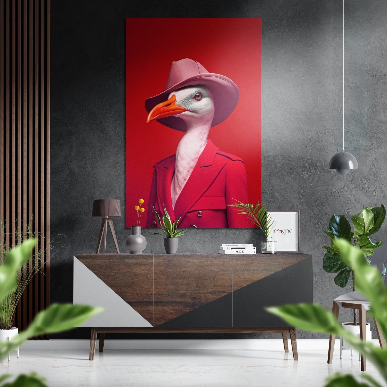 Lady Bird Brushed Aluminum Dibond Wall Art