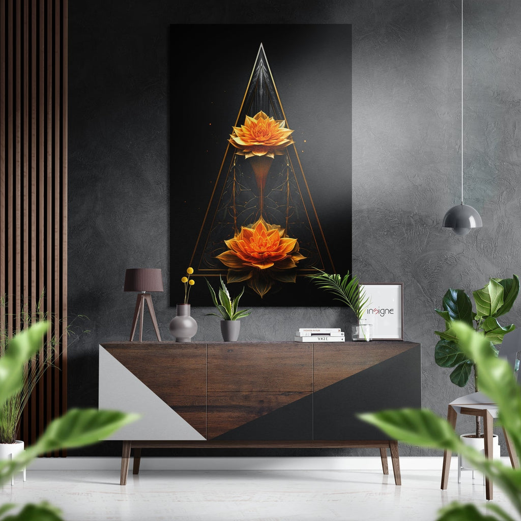 Lotus Brushed Aluminum Dibond Wall Art