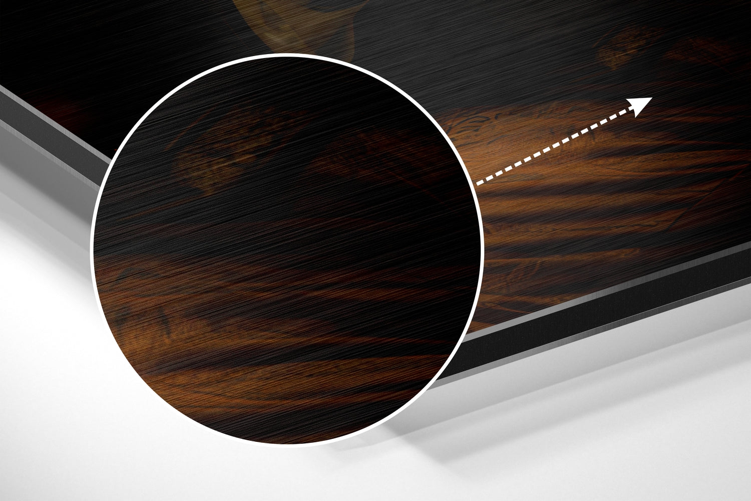 Tiger as a Gentleman Brushed Aluminum Dibond Wall Art
