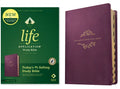 NLT Life Application Study Bible, Third Edition (Leatherlike, Purple, Indexed, Red Letter) - Imitation Leather