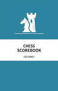 Chess Scorebook 100 Games: 80 Moves Chess Notation Book Teal - Paperback