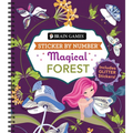 Brain Games - Sticker by Number: Magical Forest (20 Images to Sticker): Includes 2 Glitter Sticker Sheets to Complete Each Image! - Spiral