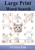 Large Print Word Search: All About Cats - Paperback
