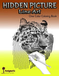 Hidden Picture Line Art: One Color Coloring Book - Paperback