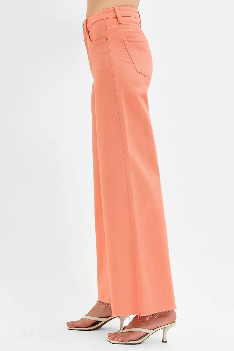 RISEN Tummy Control High Rise Wide Leg Jeans