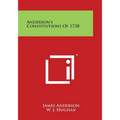 Anderson's Constitutions of 1738 - Paperback