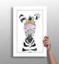 Sleepy Zebra Aluminum Print