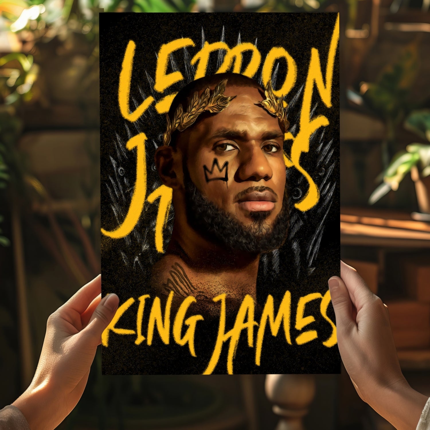 King Lebron Aluminum Print