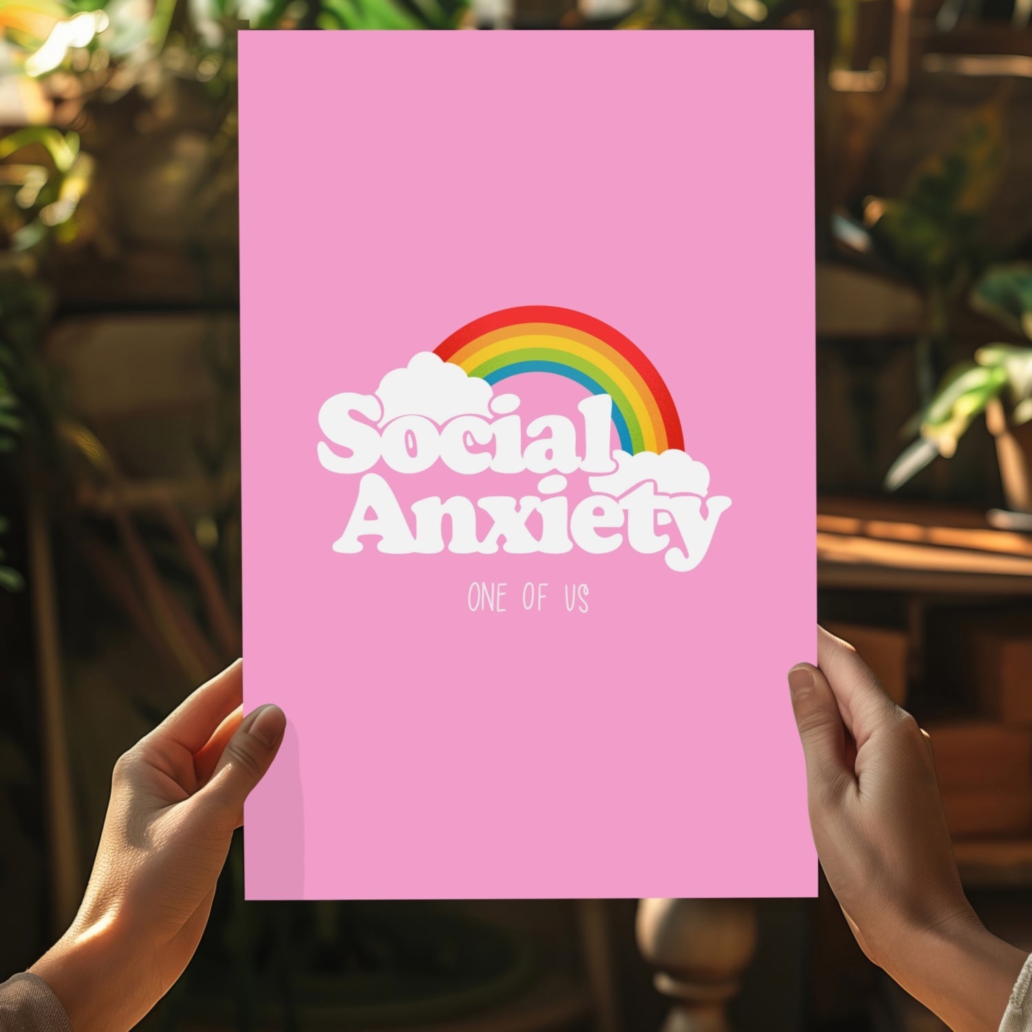 Social Anxiety Aluminum Print