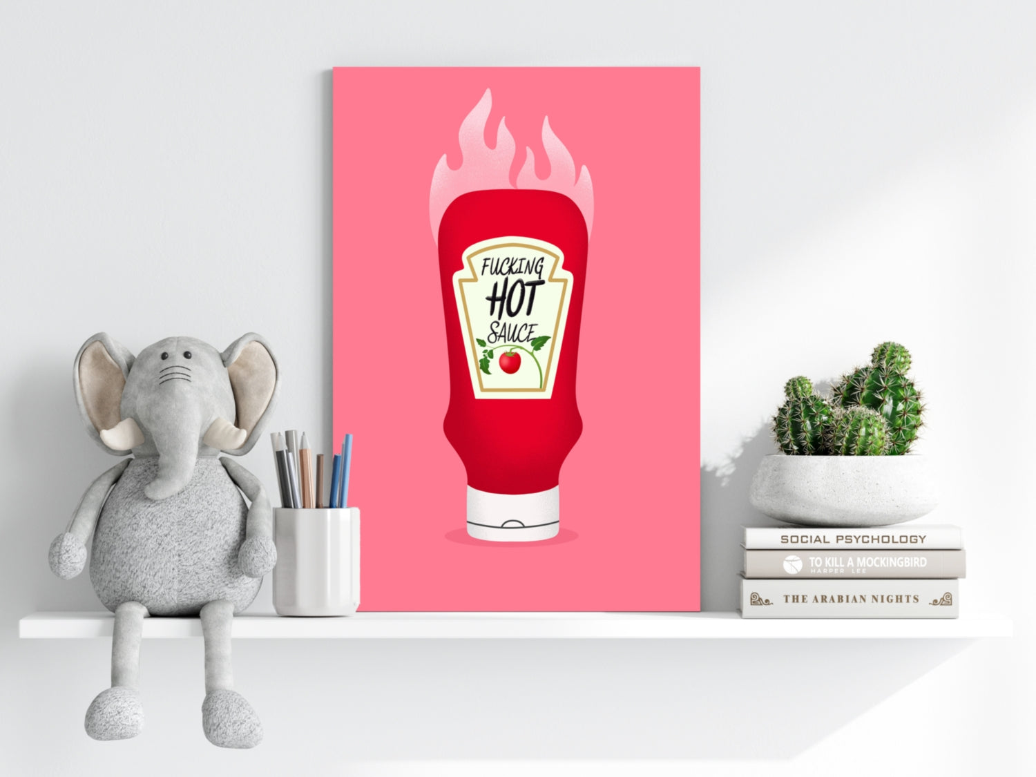 Hot Ketchup Aluminum Print
