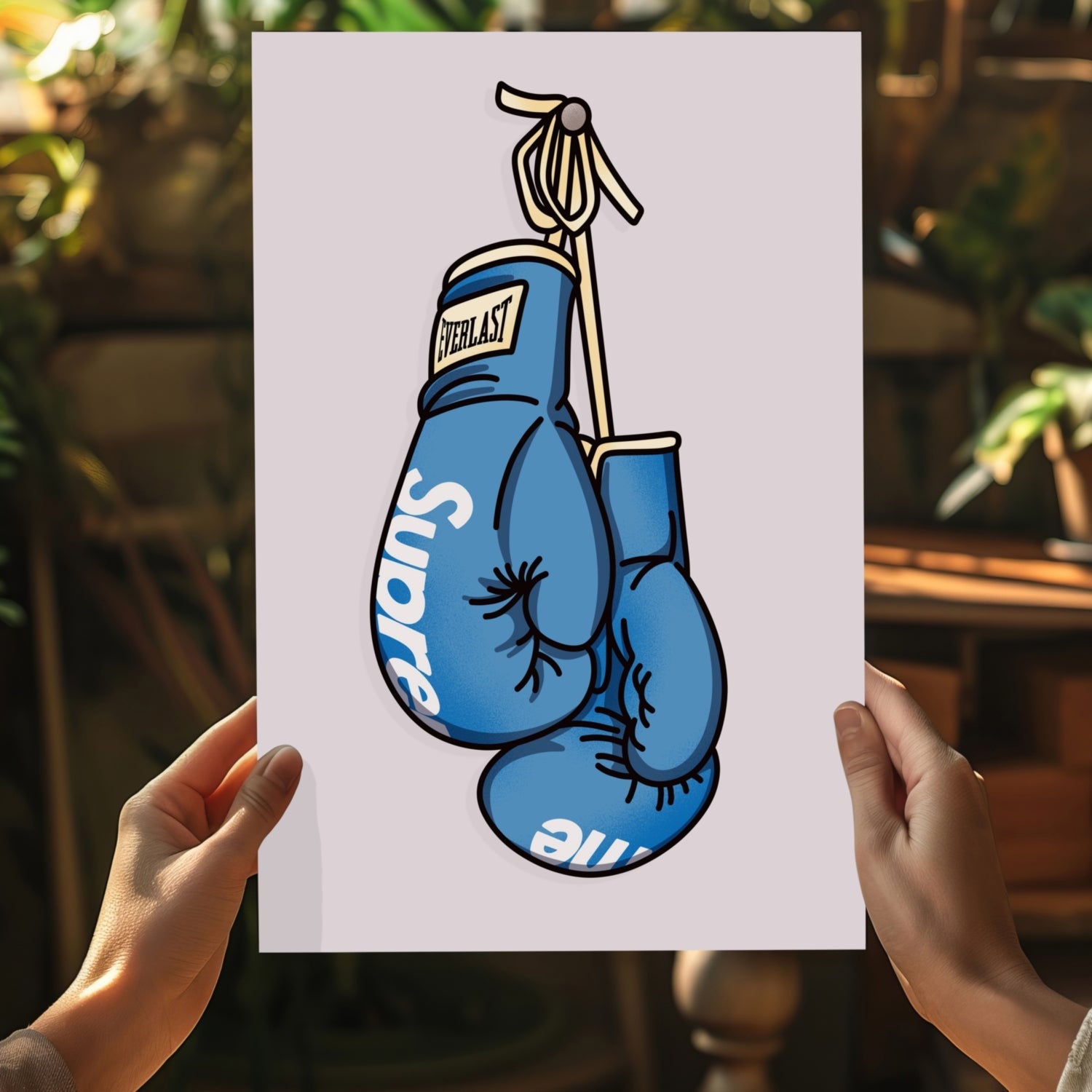Boxing Gloves Aluminum Print