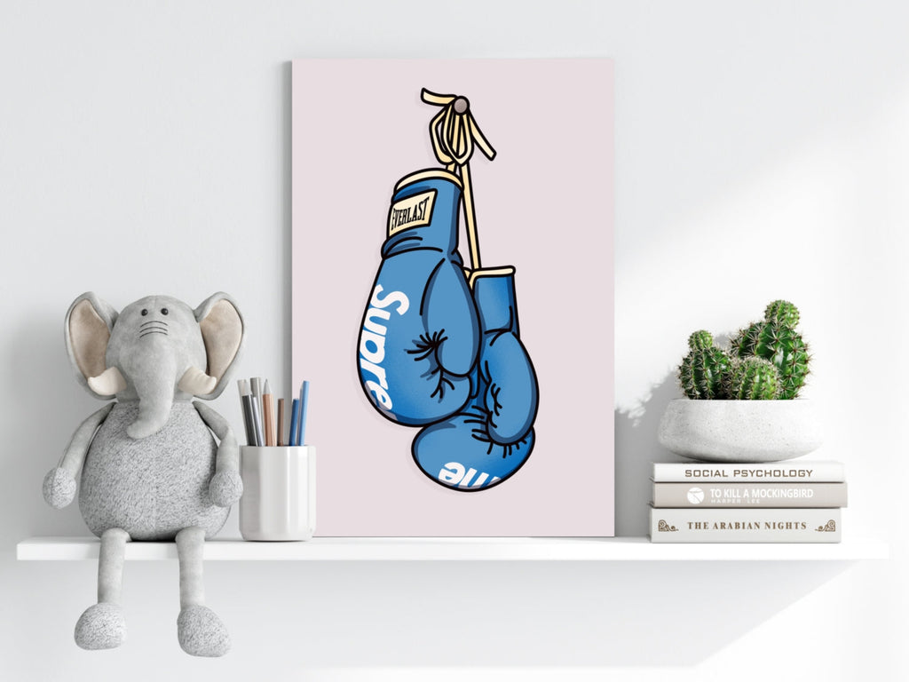 Boxing Gloves Aluminum Print