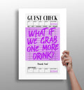 Guest Check Aluminum Print
