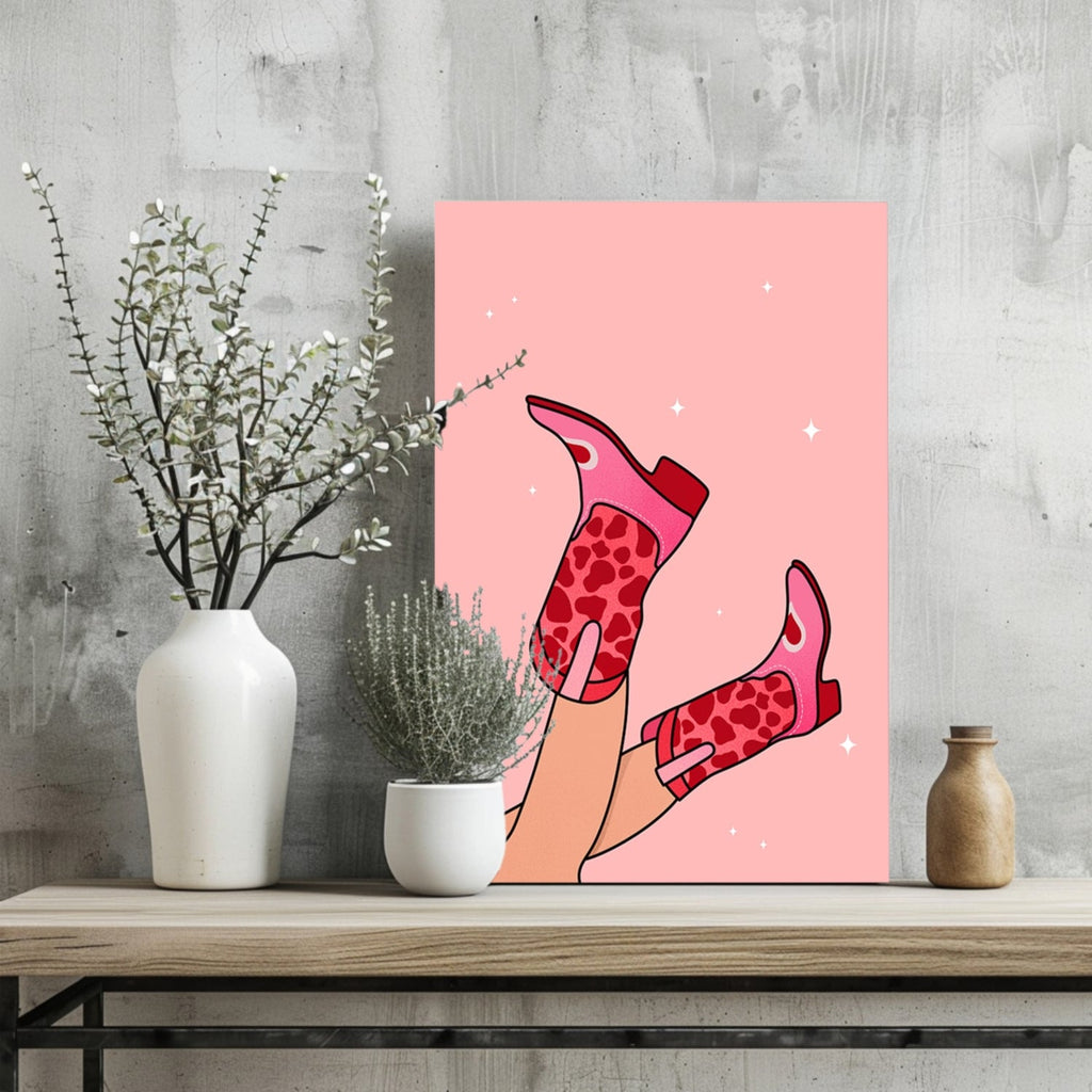Lady Boots Aluminum Print