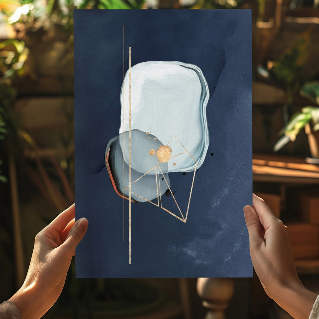 Line Art Shapes V1 Aluminum Print