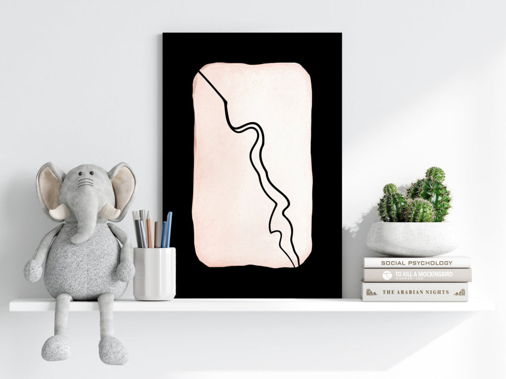 Line Art Shapes V7 Aluminum Print