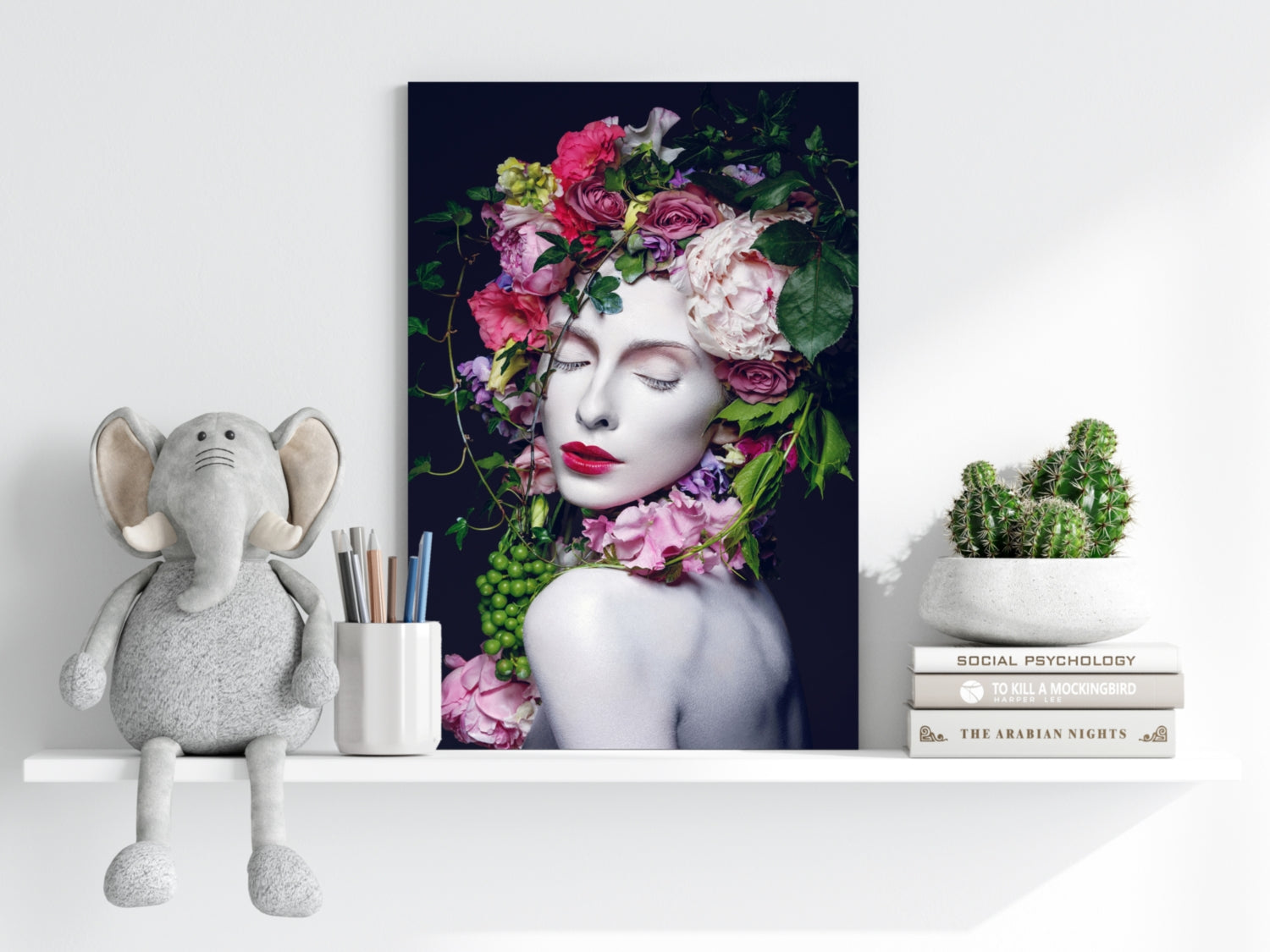 Flower Woman Aluminum Print