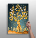 Golden Deer Aluminum Print