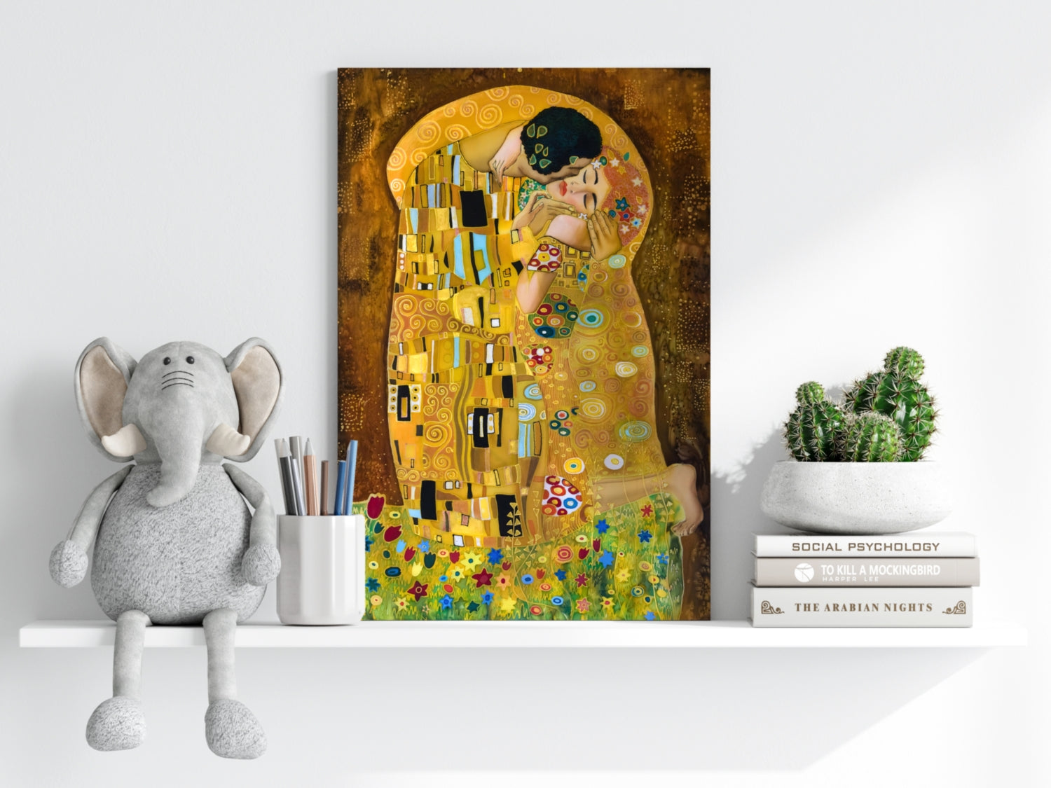 Gustave Klimt Kiss Aluminum Print