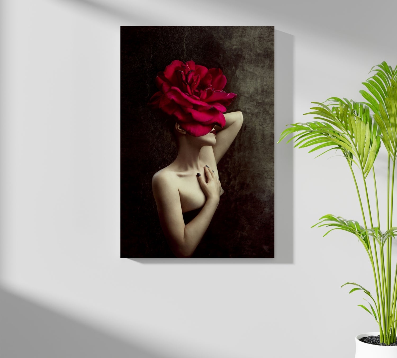 Woman Abstract Flower Aluminum Print