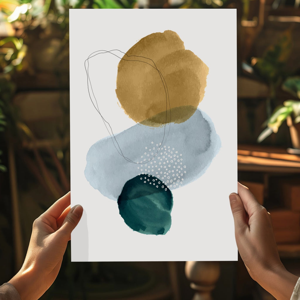 Modern Art Shape V2 Aluminum Print