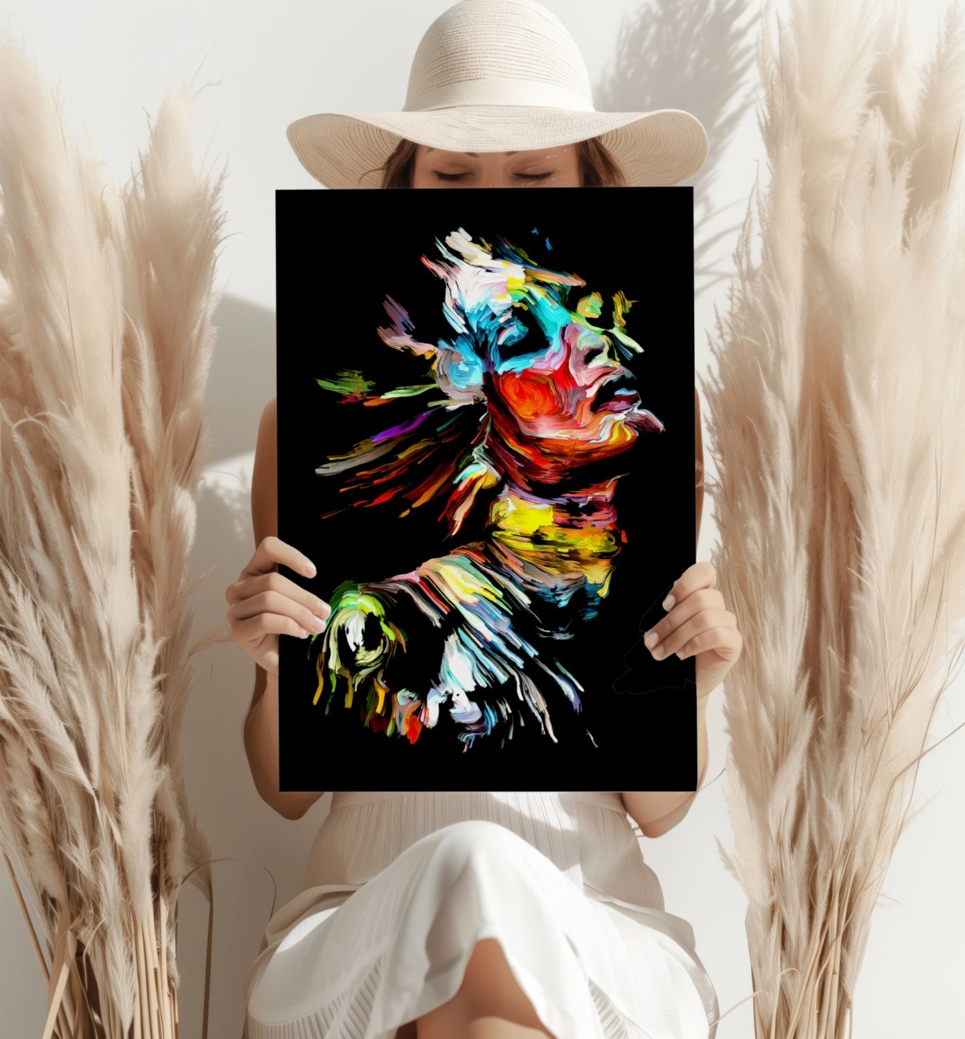Colorful Portrait V2 Aluminum Print