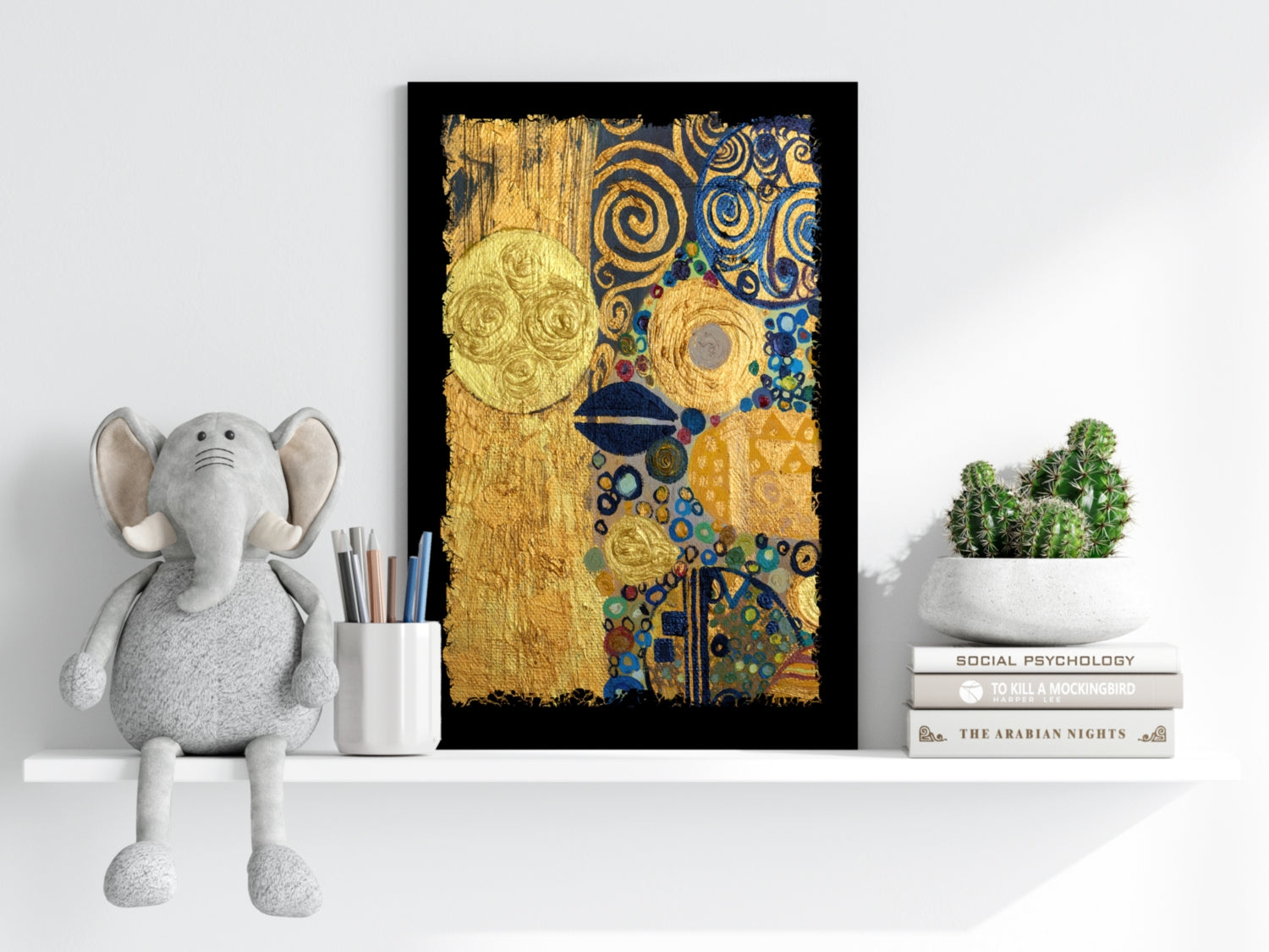 Abstract Gold Aluminum Print