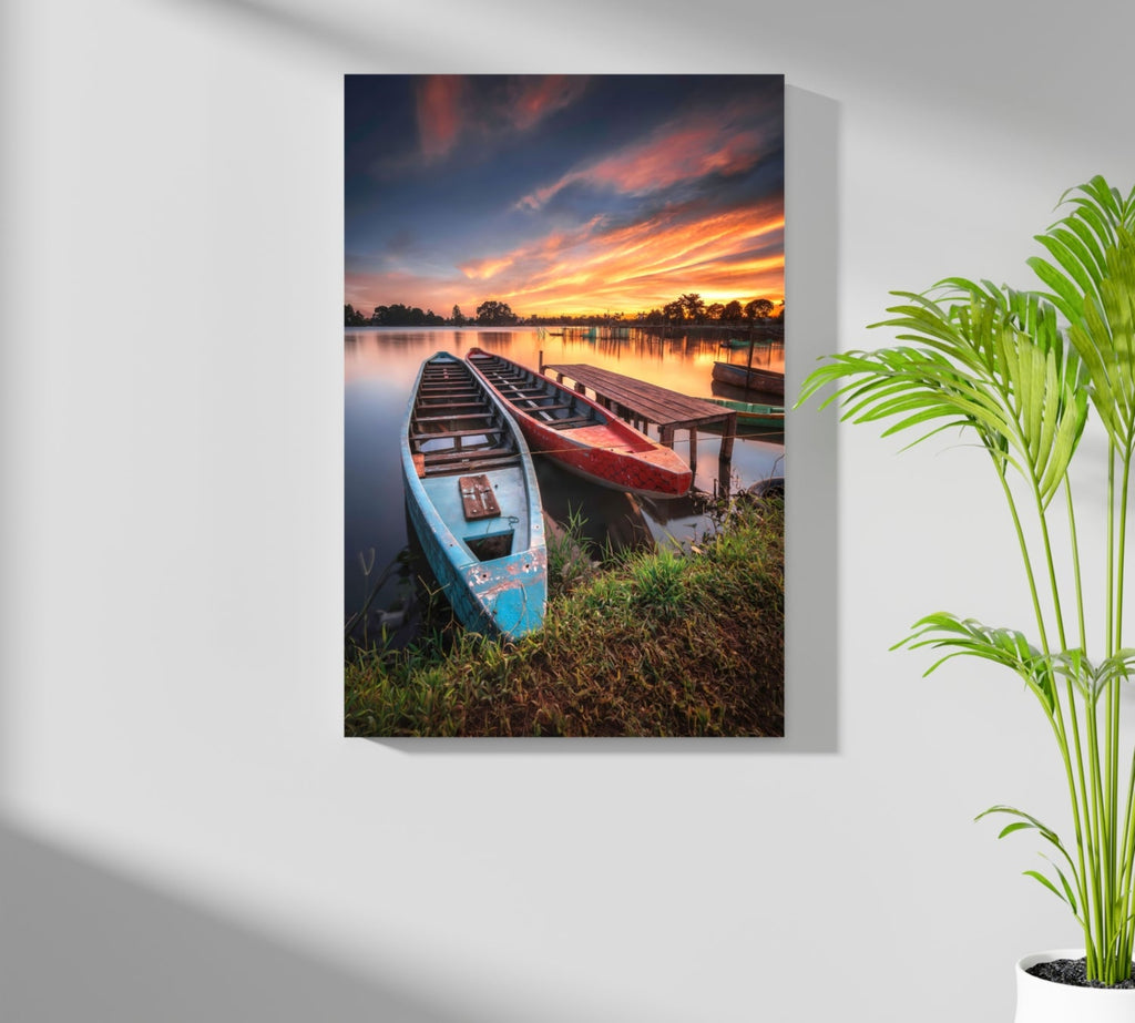 Sunset Lake View Aluminum Print