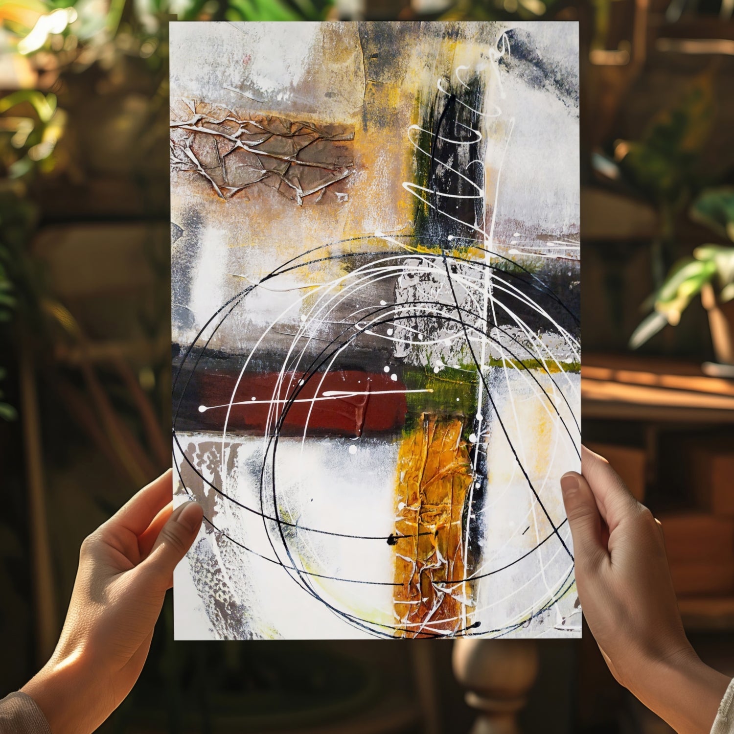 Modern Art Lines V2 Aluminum Print