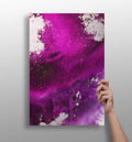 Abstract Paint Fuschia V3 Aluminum Print