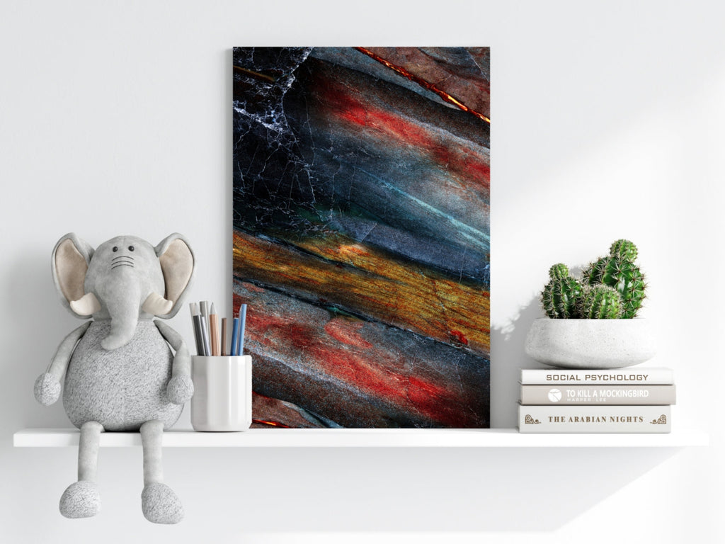 Abstract Colorful Marble Aluminum Print