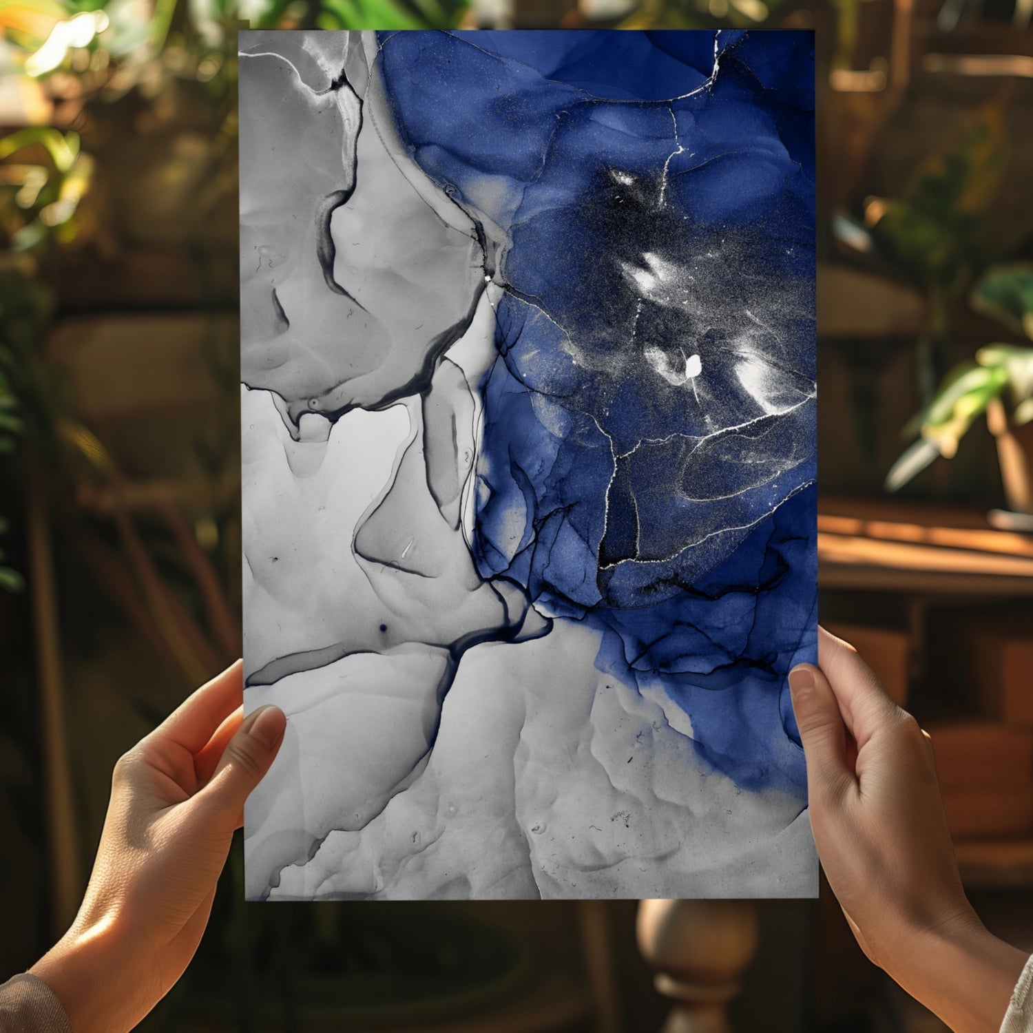 Abstract Marble Pattern V21 Aluminum Print