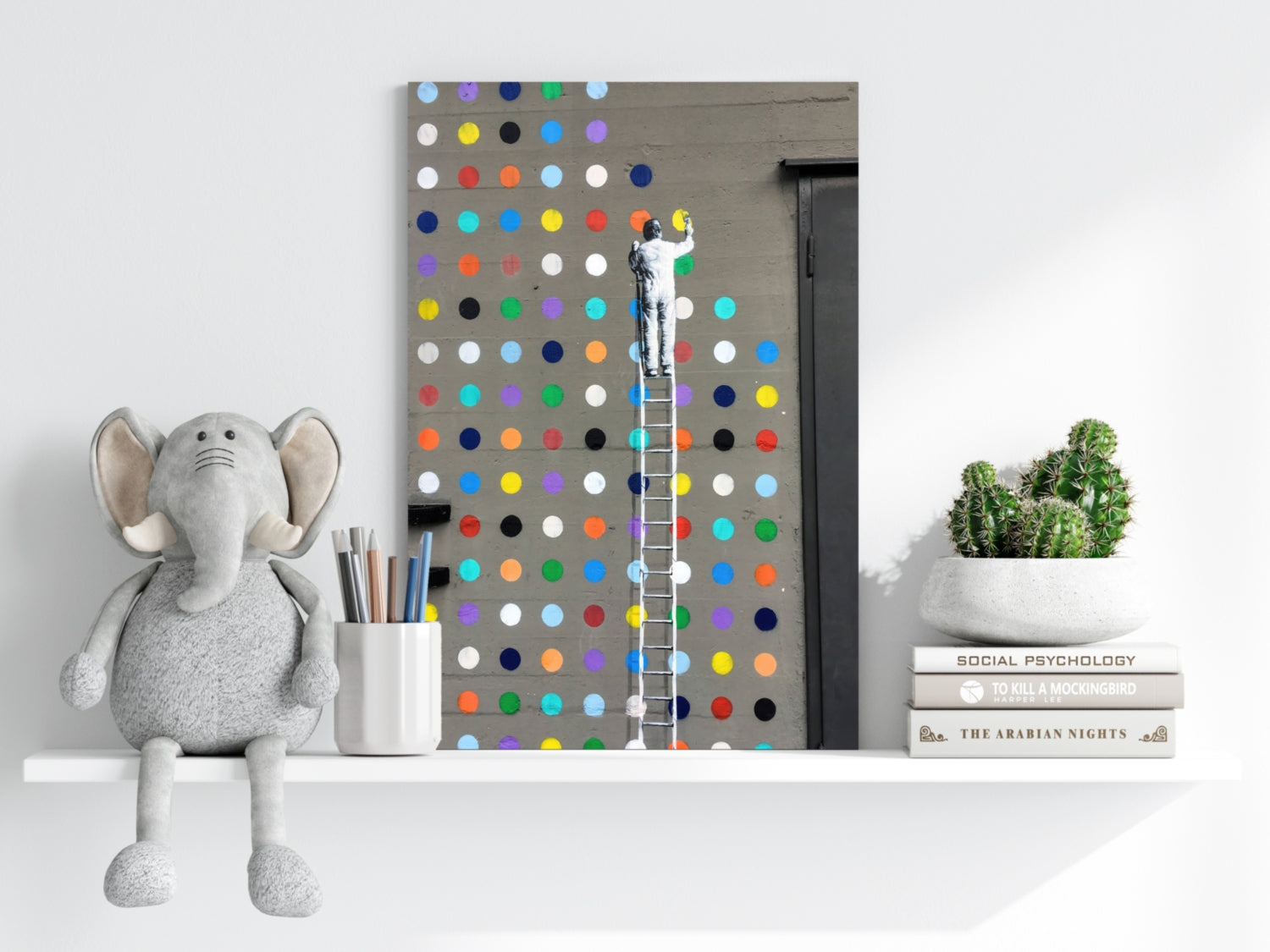 Banksy Dots Aluminum Print