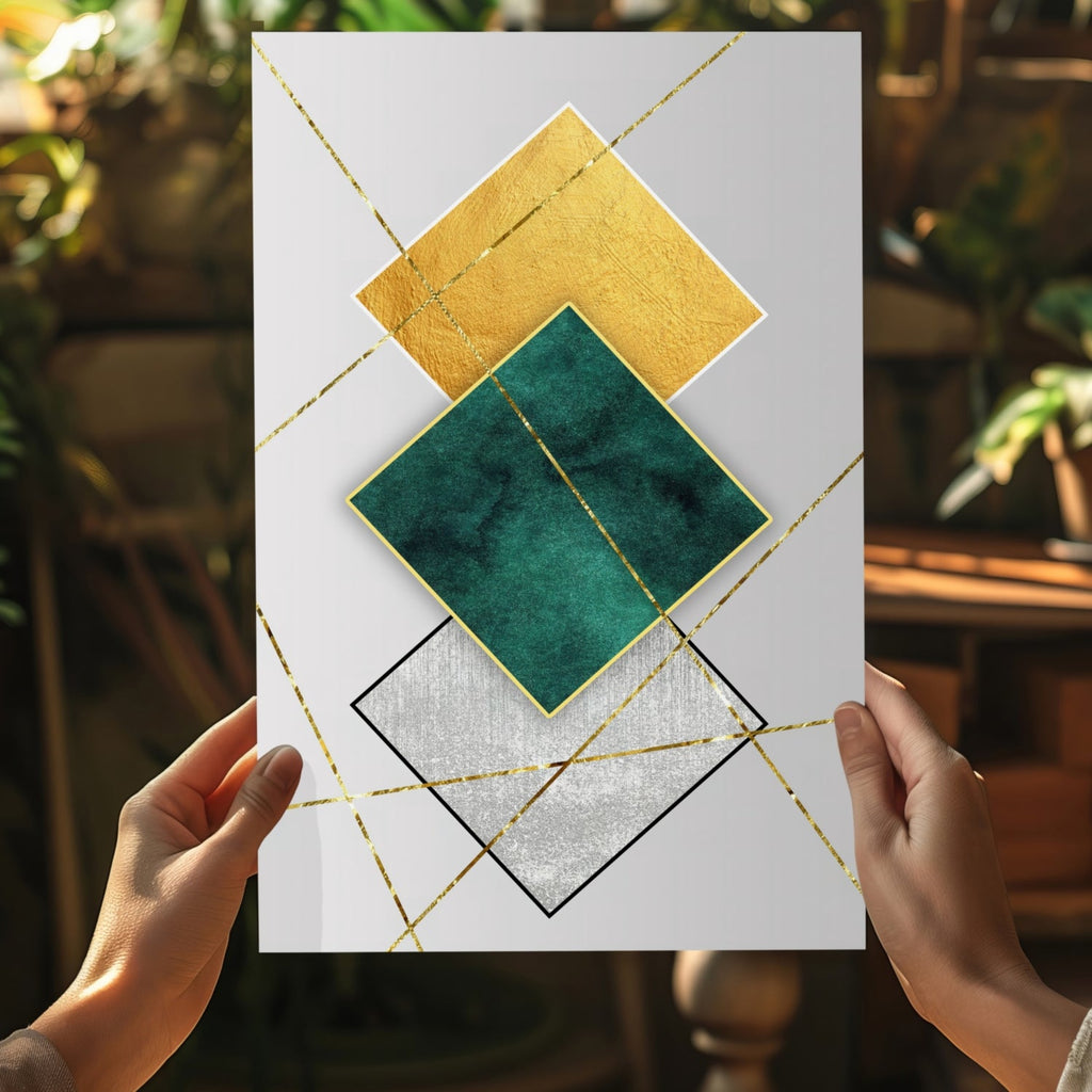 Elegant Squares Aluminum Print